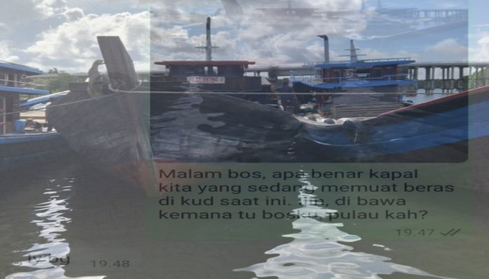 Kapal Milik AP Angkut Beras ke Luar Daerah Tanpa Dokumen, Oknum Kuat Diduga Jadi Mediator Media
