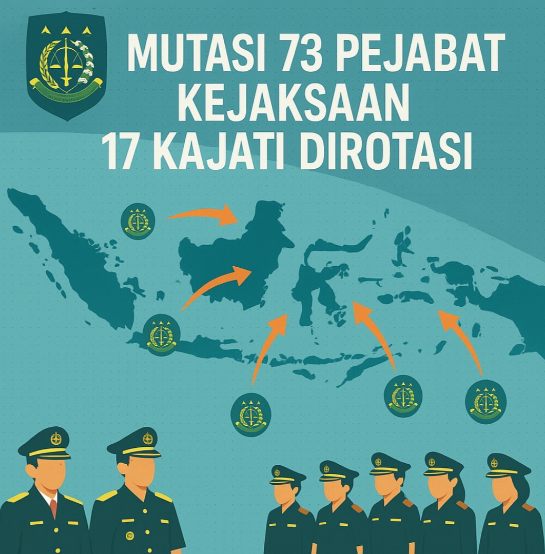 Jaksa Agung Mutasi 73 Pejabat Kejaksaan, Termasuk 17 Kajati di Seluruh Indonesia