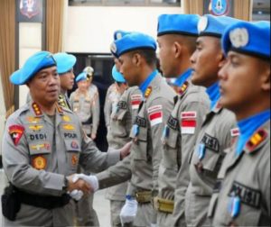 Wakapolri Pimpin Upacara Purna Tugas 139 Personel Kontingen Garuda Bhayangkara FPU 6 MINUSCA