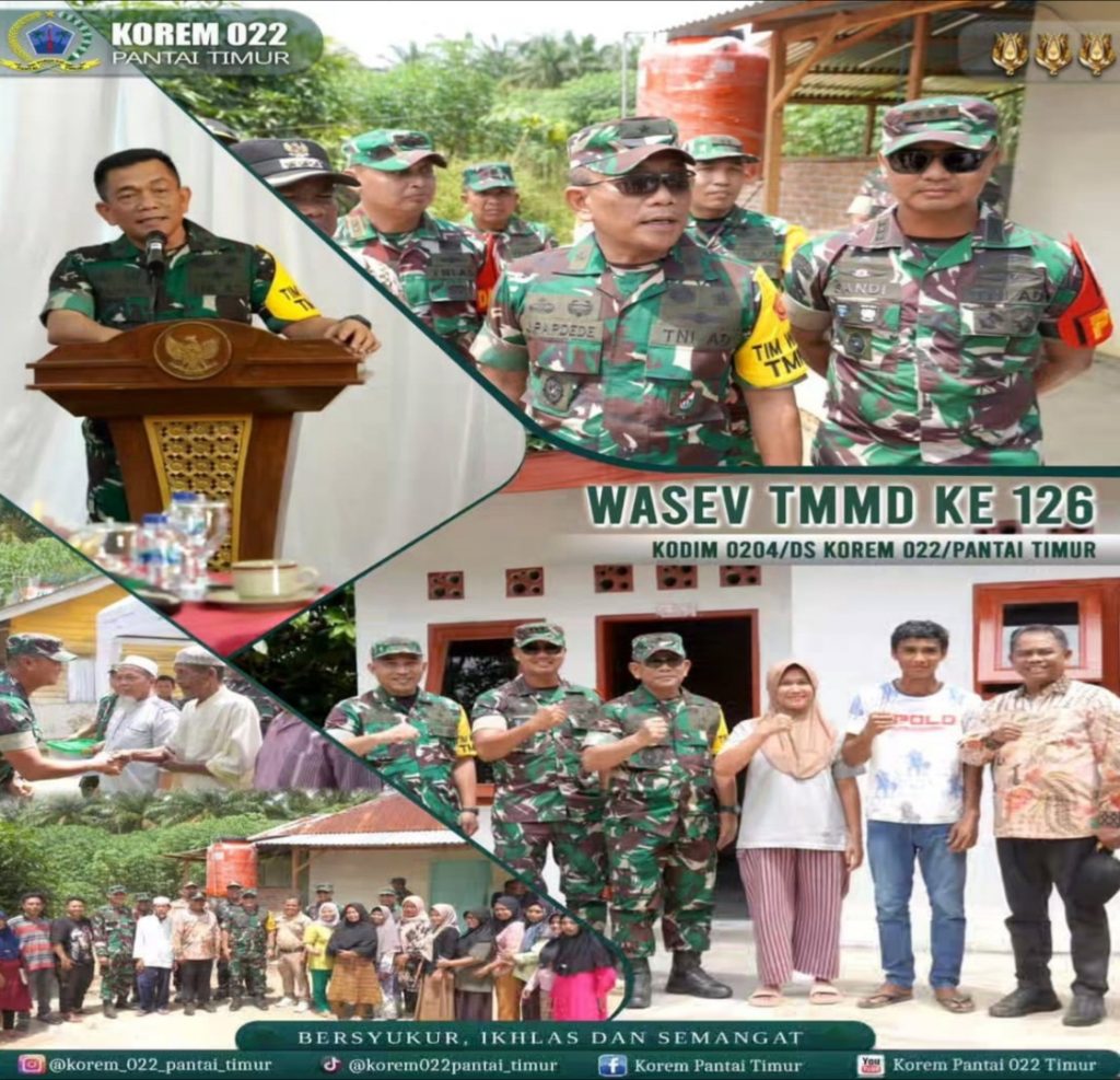 Danrem 022/PT Dampingi Tim Wasev Mabesad, Pastikan TMMD ke-126 Kodim 0204/DS Berjalan Optimal
