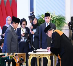 Presiden Prabowo Saksikan Pengucapan Sumpah Wakil Ketua MA Bidang Non Yudisial