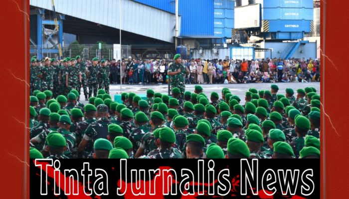 Kasdam I/BB Pimpin Upacara Penyambutan 2.050 Personel Brigif dan Yon Teritorial Pembangunan Tahap II di Belawan