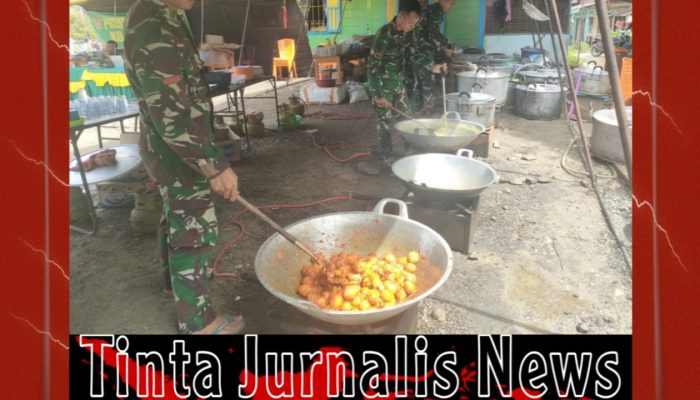 TNI Operasikan Dapur Umum, Warga Terdampak Banjir di Sayurmatinggi Terbantu