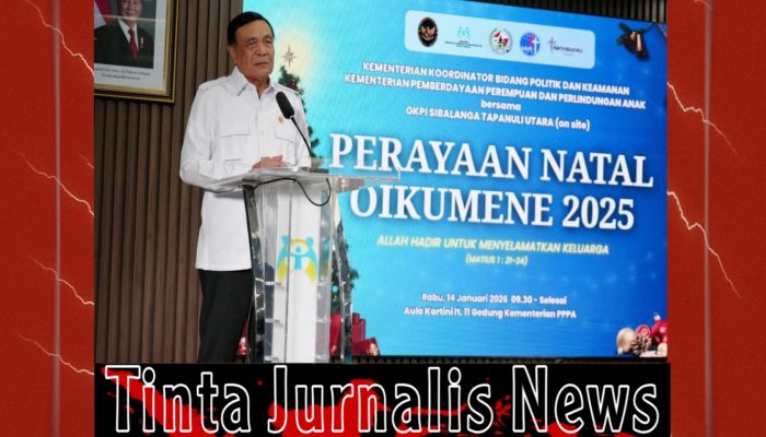 Rayakan Natal Bersama Warga Tapanuli Utara, Menko Polkam Tegaskan Negara Hadir: “Anda Tidak Sendiri”
