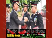 Kapolres Nias Pimpin Upacara Penganugerahan Satyalancana Pengabdian kepada Personel