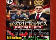 Ahmad Sahroni Kembali Duduki Kursi Wakil Ketua Komisi III DPR, Gantikan Rusdi Masse