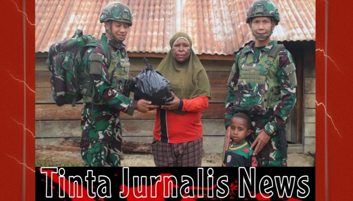 Prajurit Macan Kumbang Hadir di Tengah Warga, Ramadhan Berkah Satgas Yonif 521/DY Anjangsana ke Rumah Warga Walesi