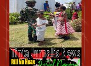 Satgas Yonif 521/DY Hadirkan Kebahagiaan untuk Anak-Anak di Distrik Apalapsili, Papua Pegunungan