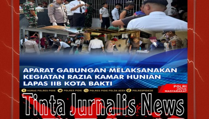 Razia Gabungan dan Tes Urine Napi di Lapas Kota Bakti, Hasilnya Nihil Narkoba