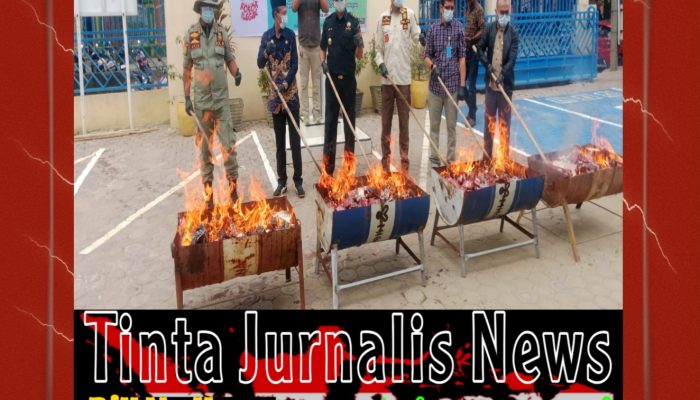 Bea Cukai Langsa Musnahkan Rokok Ilegal 545.452 Batang Senilai Rp, 1,29 M