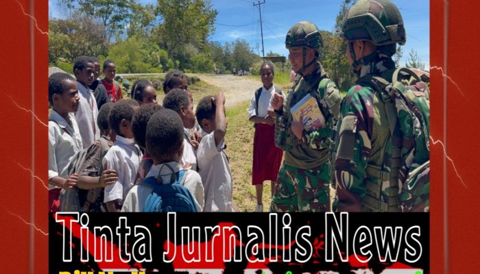Binter Anak Papua Cerdas: Satgas Yonif 521/DY Tebar Semangat Literasi di Napua
