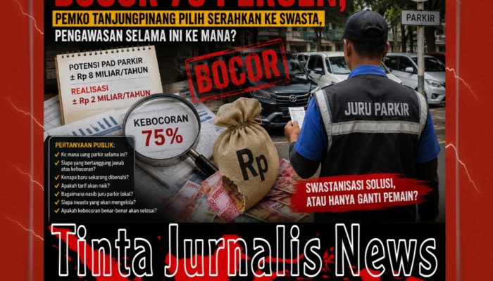 Retribusi Parkir Disebut Bocor 75 Persen, Pemko Tanjungpinang Pilih Serahkan ke Swasta, Ada Apa?