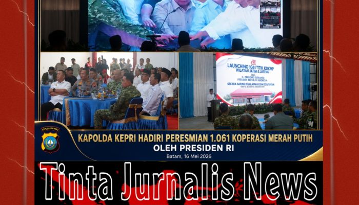 Kapolda Kepri Hadiri Peresmian 1.061 Koperasi Merah Putih oleh Presiden RI