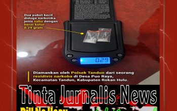 Residivis Narkoba Kembali Diciduk, Polsek Tandun Amankan DS dengan Dua Paket Sabu