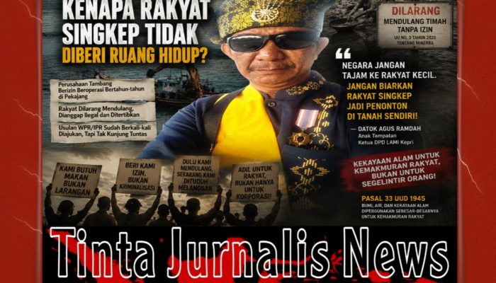 Timah! Rakyat Singkep Dilarang Mendulang, Perusahaan Bebas Menambang, Tok Agus: Jangan Jadikan Rakyat Penonton di Tanah Sendiri