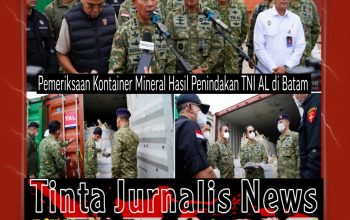 Kasum TNI Tinjau Pemeriksaan Kontainer Mineral Hasil Penindakan TNI AL di Batam