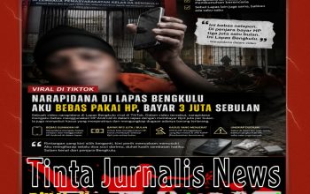 Viral di TikTok, Narapidana Diduga Bebas Gunakan HP di Lapas Bengkulu, Sebut Ada “Setoran” Rp3 Juta per Bulan