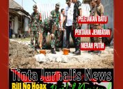 Kasrem 051/Wijayakarta Tinjau Langsung Pembangunan Jembatan Merah Putih di Pebayuran