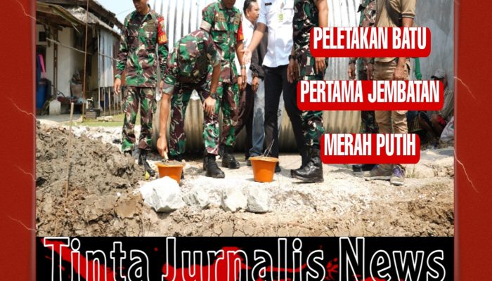 Kasrem 051/Wijayakarta Tinjau Langsung Pembangunan Jembatan Merah Putih di Pebayuran