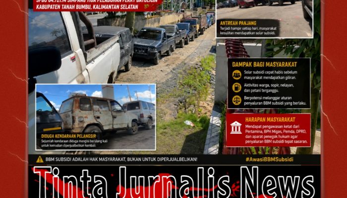 Diduga Ada Praktik Pelangsiran Solar Subsidi, Warga Keluhkan Sulitnya Mendapat BBM di SPBU Simpang Tiga Ferry Batulicin