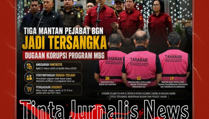 Tiga Mantan Pejabat BGN Jadi Tersangka Dugaan Korupsi Program MBG