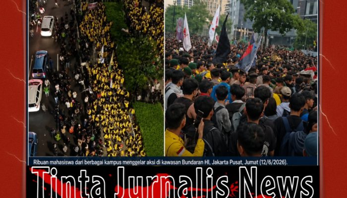 Ribuan Mahasiswa Padati Bundaran HI, Sampaikan Kritik terhadap Kondisi Ekonomi Nasional