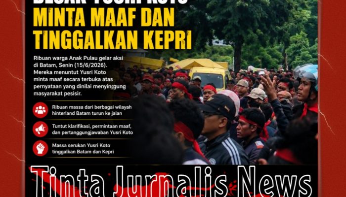 Ribuan Warga Anak Pulau Gelar Aksi Besar di Batam, Desak Yusri Koto Minta Maaf dan Tinggalkan Kepri