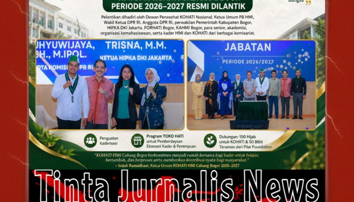 Perkuat Kaderisasi dan Pemberdayaan Perempuan, HMI dan KOHATI Cabang Bogor Periode 2026–2027 Resmi Dilantik