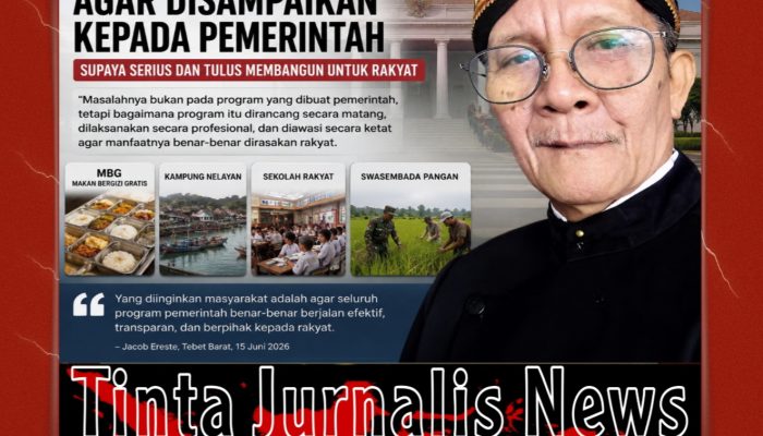 Jacob Ereste: Program Rakyat Harus Dibangun dengan Serius, Bukan Sekadar Gagasan Baik