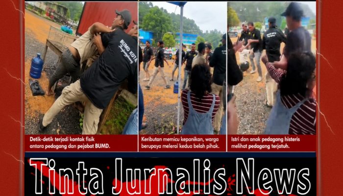 Alamak! Keributan Pecah Saat Relokasi Gurindam 12, Video Perlihatkan Kontak Fisik Pedagang dan Pejabat BUMD
