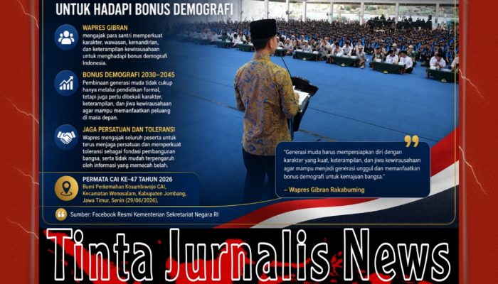 Wapres Gibran Ajak Santri Perkuat Karakter dan Jiwa Wirausaha Hadapi Bonus Demografi