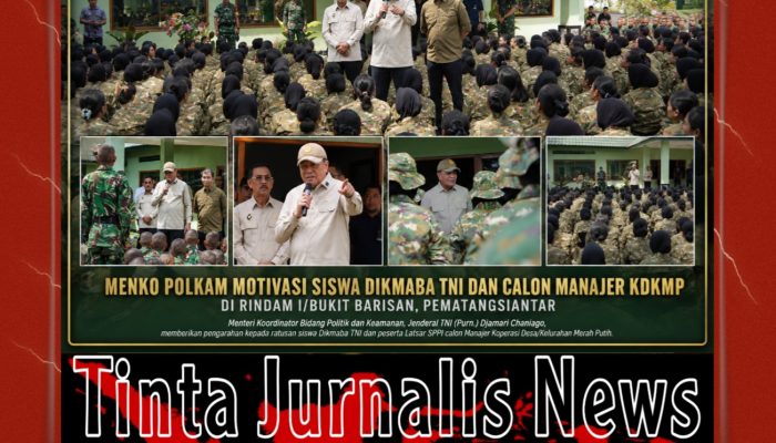 Menko Polkam Motivasi Siswa Dikmaba TNI dan Calon Manajer KDKMP di Rindam I/Bukit Barisan