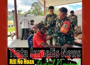 Satgas Pamtas RI-PNG Yonif 764/IB Berikan Pelayanan Kesehatan dan Bantuan Makanan kepada Warga Perbatasan Maybrat