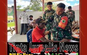 Satgas Pamtas RI-PNG Yonif 764/IB Berikan Pelayanan Kesehatan dan Bantuan Makanan kepada Warga Perbatasan Maybrat