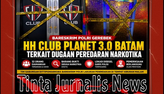 Bareskrim Polri Gerebek HH Club Planet 3.0 Batam, 32 Orang Diamankan