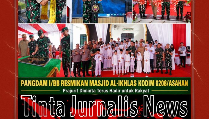 Pangdam I/BB Resmikan Masjid Al-Ikhlas, Prajurit Diminta Terus Hadir untuk Rakyat