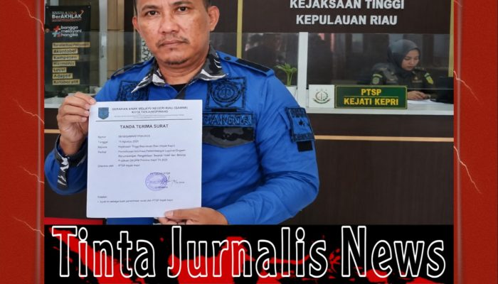 GAMNR Kembali Minta Kejati Kepri Buka Perkembangan Laporan Dugaan Penyimpangan Belanja DKUKM