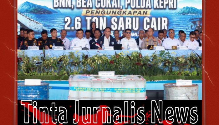 Bea Cukai Bersama BNN dan Polda Kepri Gagalkan Penyelundupan 2,6 Ton Sabu Cair dan 1,57 Juta Batang Rokok Ilegal