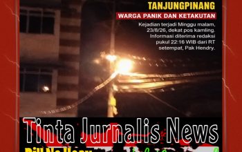 Api Muncul di Jaringan Listrik Jalan Tambak Tanjungpinang, Warga Dibuat Panik