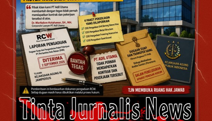 PT Adil Utama Bantah Pernah Dapat Kontrak Proyek yang Dilaporkan RCW ke Kejagung