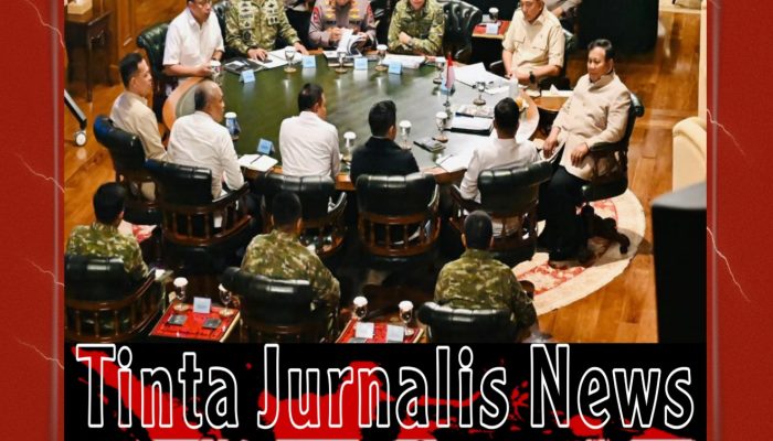 Prabowo Terima Panglima TNI dan Kapolri di Hambalang, Bahas Situasi Nasional dan Karhutla