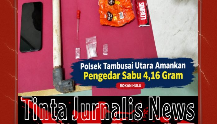 Polsek Tambusai Utara Gerebek Rumah Kontrakan, Pengedar Sabu 4,16 Gram Diamankan
