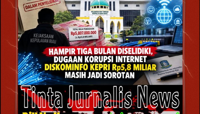 Dugaan Korupsi Internet Diskominfo Kepri Rp5,8 Miliar: Hampir 3 Bulan, Apa Hasilnya?