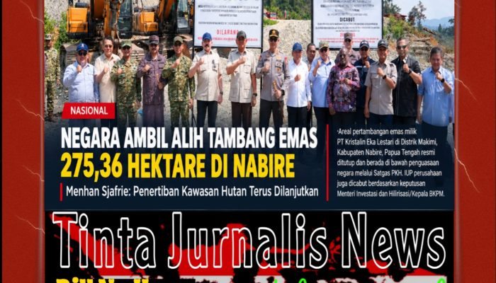 Negara Ambil Alih Tambang Emas 275,36 Hektare di Nabire, Menhan Sjafrie Tegaskan Penertiban Kawasan Hutan