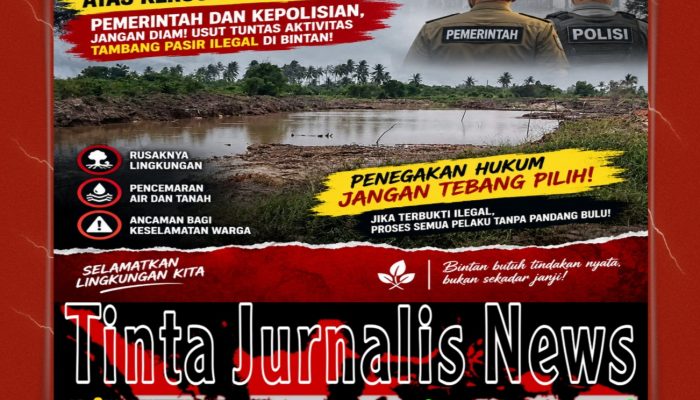Jangan Tutup Mata! Dugaan Tambang Pasir Darat Ilegal di Bintan Tinggalkan Bekas Kerusakan Lingkungan