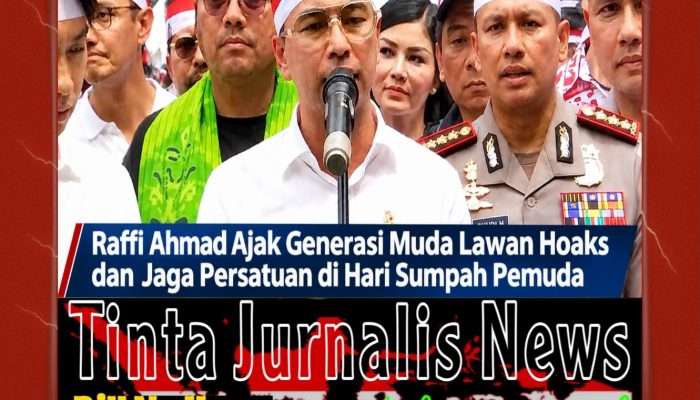Raffi Ahmad Ajak Generasi Muda Lawan Hoaks dan Jaga Persatuan di Hari Sumpah Pemuda